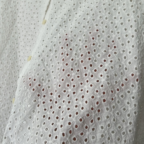 Rebecca Taylor white eyelet button down. Size small. - Picture 3 of 4